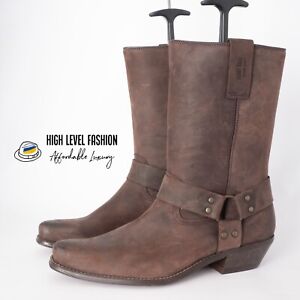 JOHNNY BULLS Men's Western Boots Cowboy's Leather Lightweight Brown US 12 EU 46