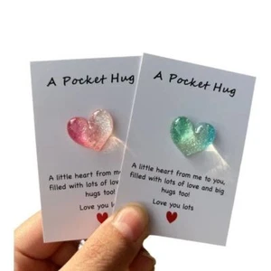 New Love Pocket Hug Card Heart shaped Creative Gift Encouraging Hug Cards - Picture 1 of 16