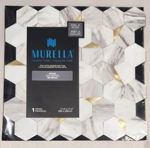 Murella Carrera Gold Sechskant Metallschale und Klebefliese (Menge 38) 28108 - Bild 1 von 4