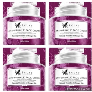 4x Eclat Organic Anti Wrinkle Cream Face Aging Firming Moisturiser Matrixyl 50ml - Picture 1 of 6
