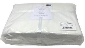 Boll & Branch Percale Banded Stripe King Sheet Set in White/Navy