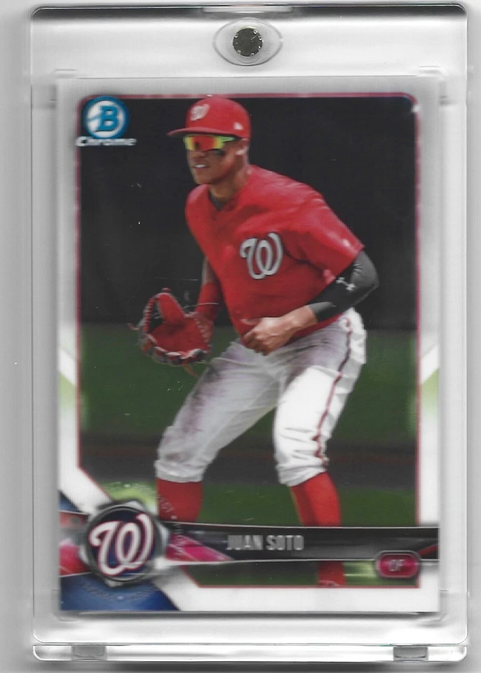 Juan Soto RARE BOWMAN CHROME ROOKIE RC INVESTMENT CARD SSP CHROME MINT - Image 1 of 1