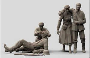 Peddinghaus 3 D Druck 1-72 72F363 3 Verwundete deutsche Soldaten und 2 Krankensc - Bild 1 von 1