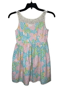 Girls' Lilly Pulitzer Mini Morrison Lace Overlay Dress Size 12 Fully Lined - Picture 1 of 10