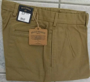 BRAND NEW-Bills khakis M1P-OTBK PLEATED SZ 30X33 Cuffed Hem BRITISH KHAKI $165 - Picture 1 of 3
