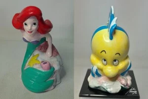 Vintage Walt Disney FLOUNDER & MEERMAID Ariel Keramikfigur Malaysia - Bild 1 von 11