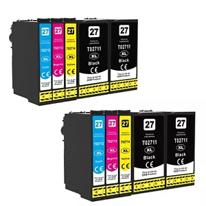 27XL Ink Cartridge Compatible with Epson 27XL 10 pack for Workforce WF-7720... - Picture 1 of 6