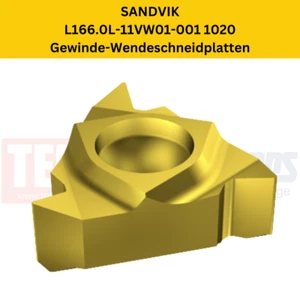6 x SANDVIK L166.0L-11VW01-001 1020 Gewinde-Wendeschneidplatten - Bild 1 von 1