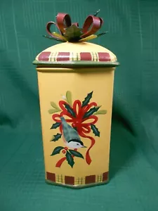 Lenox Winter Greetings Tin Canister with Lid - Picture 1 of 9