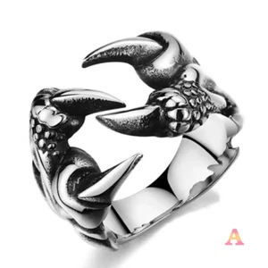 Retro Tier Drache Krallenring verstellbarer offener Ring für Unisex - Bild 1 von 5