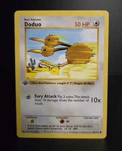 Pokémon TCG - DODUO - 48/102 - 1ST EDITION/SHADOWLESS - BASE SET (1999) - LP - Picture 1 of 2