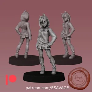 Momo Dandadan Miniature Fantasy Miniature DnD Tabletop RPGs Pathfinder - Picture 1 of 1