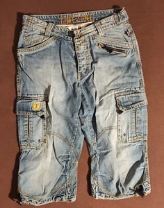 TimeZone 3/4 Cargo Baggy Jeans Shorts W30 Bundweite 40-41 cm Miles blau - Bild 1 von 11