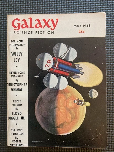 GALAXY SCIENCE FICTION May 1958 -  3 Wally Wood ilos and Leo & Diane Dillon. - Image 1 of 4