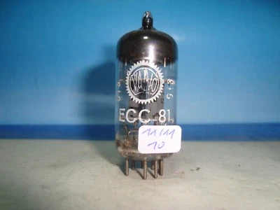 ECC81 ( 12AT7 ) Valvo / Mullard Blackburn # Code: Vf3/B2A1 # NOS (906) - Bild 1 von 4
