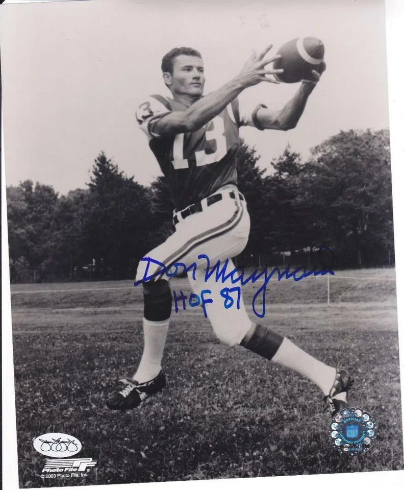 DON MAYNARD Signed HOF 87 8X10 Glossy Color Photo JSA Sticker - Image 1 of 1