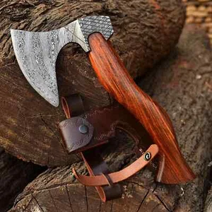 Handgeschmiedete Damaststahl Wikinger Bartbeil Tomahawk Axt - Bild 1 von 6