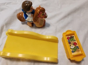 Fisher Price Little People Disney Princess Belle Klip Klop Horse Ramp & Trough - Picture 1 of 5