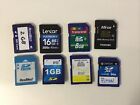 Lot Of 8 Used SD Camera Memory Cards