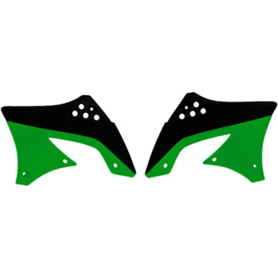 Black/Green Radiator Shrouds Fit Kawasaki KX450F 2009 2010 2011 - Image 1 of 2