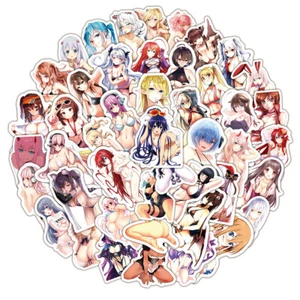 50pcs Sexy Anime Waifu Ecchi Vinyl Manga Zero Two Rem Waterproof Stickers - Picture 1 of 5