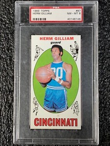 1969 Topps Basketball #87 Herm Gilliam PSA 8