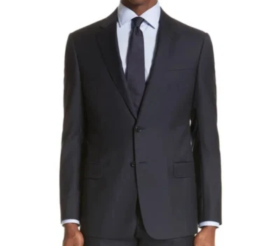 EMPORIO ARMANI G Line Trim Fit Wool Suit JACKET, Solid Navy, 40 R (50 EU) NWOT - Image 1 of 4