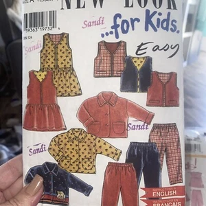 New Look Sewing Pattern 6582 Jacket Vest Dress Pants Kids Size 1/2-4 Cut & Compl - Picture 1 of 1