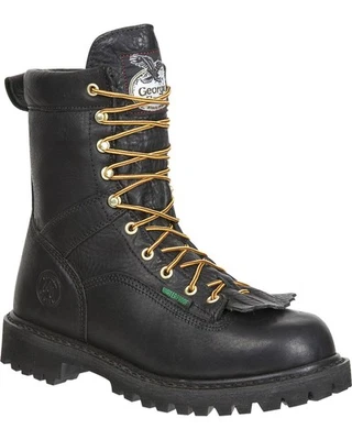 Georgia G8010 Impermeable Leñador Tacón Bajo, Punta Suave Botas NUEVAS Negras Foto 1 de 4