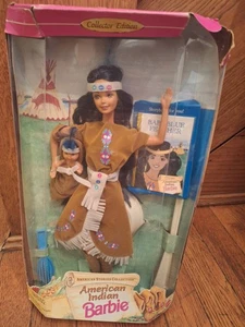 American Indian Barbie & Baby American Stories Collection #14715 - Box Has Wear - Picture 1 of 16