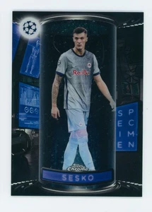 Benjamin Sesko Topps 2022-23 muestra cromada refractor negro FC Salzburg 4/10 - Imagen 1 de 3