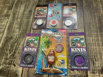 Estatuilla Flexible Pogman Pogs Años 90 NUEVA con Pogs Foto 1 de 4