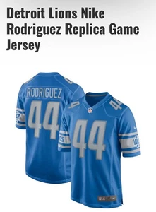 Men’s Size Large | Detroit Lions Nike Malcolm Rodriguez Replica Game Jersey #44 - Picture 1 of 10