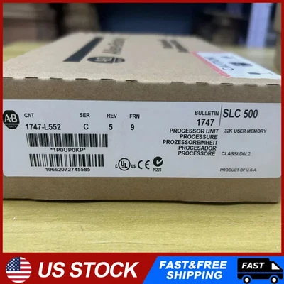 New Factory Sealed AB 1747-L552 /C SLC 500 SLC 5/05 CPU Processor Unit 1747L552 - Image 1 of 4