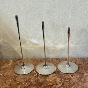 De Colección Dansk 3 Pequeños Candelabros Cónicos Lorenzo Porcelli MCM Danesa España - Imagen 1 de 3