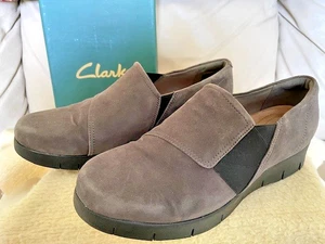 Clarks Artisan dunkelgrau Wildleder Slipper Komfortschuh 8,5 - Bild 1 von 9