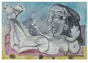 Kunstkarte: Pablo Picasso - Frau mit Vogel - Bild 1 von 1