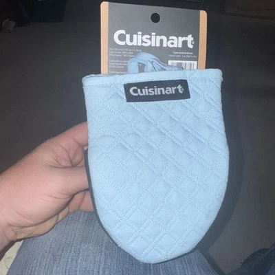 Mini guantes de horno resistentes al calor Cuisinart 2 Pk Mits texturizados azul claro nuevos Foto 1 de 3