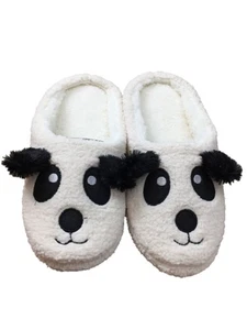 Womens Plush Faux Fur Panda Bear Memory Foam Slippers Character House Shoes 9-11 - Picture 1 of 1