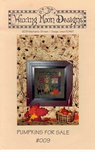 Calabazas con diseños de luna encerada a la venta patrón de punto de cruz contado - Imagen 1 de 2