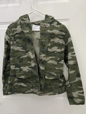 Chaqueta para niña Old Navy camuflaje con capucha XL talla 14-16 Foto 1 de 4