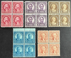 US 1927 Sc# 634-637 & 641 Lot of 5 Blocks of 4 MNH - Picture 1 of 2