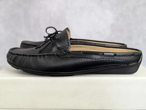 MJNY by Marc Joseph Women’s 7.5 – Black Nappa Leather Slip-On Loafers(#B4) - Picture 1 of 4