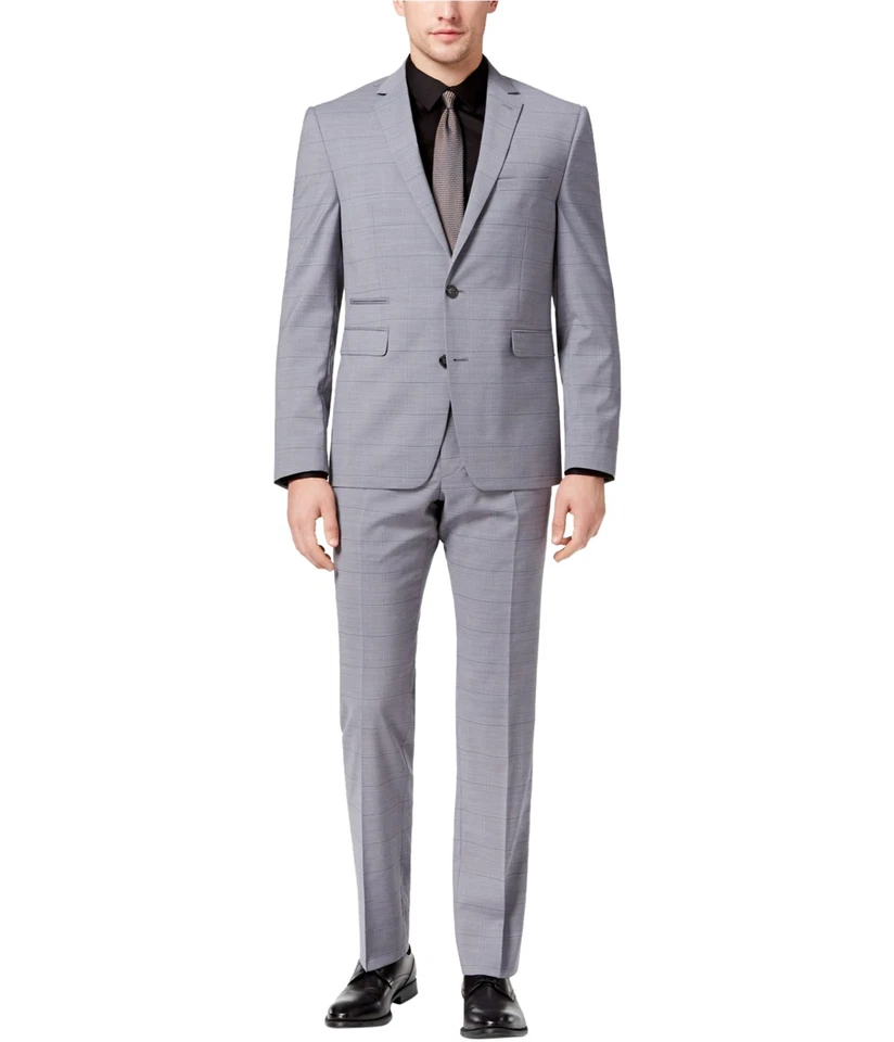 Terno Vince Camuto Slim-Fit Janela Cinza 38 Curto / 31W X Inacabado L - Imagem 1 de 1