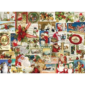 Eurographics Vintage Christmas Cards Jigsaw Puzzle - Picture 1 of 1