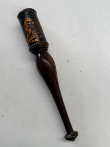 ANTIQUE WILLIAM IV TIPSTAFF - HAND PAINTED ROYAL COAT OF ARMS - Picture 1 of 16
