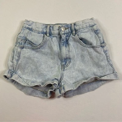 Pantalones Cortos Pacsun Mom Para Mujer 23 Lavado Ácido Denim Claro Vaquera Costera Beachcore Foto 1 de 4