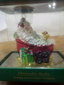 Christopher Radko Holiday Ornament Bath & Body Works Hand Blown Twas The... - Picture 1 of 8
