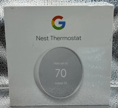 Google Nest Smart Thermostat, New - Sealed Box - Snow white - 4th gen - Image 1 of 4