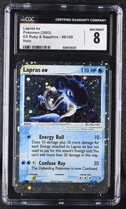Pokemon Card CGC 8 Lapras ex EX Ruby & Sapphire 99/109 - Foto 1 di 2